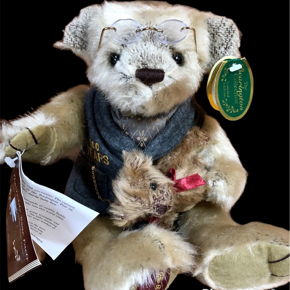 Bearington collectible 12” bear and his baby bear